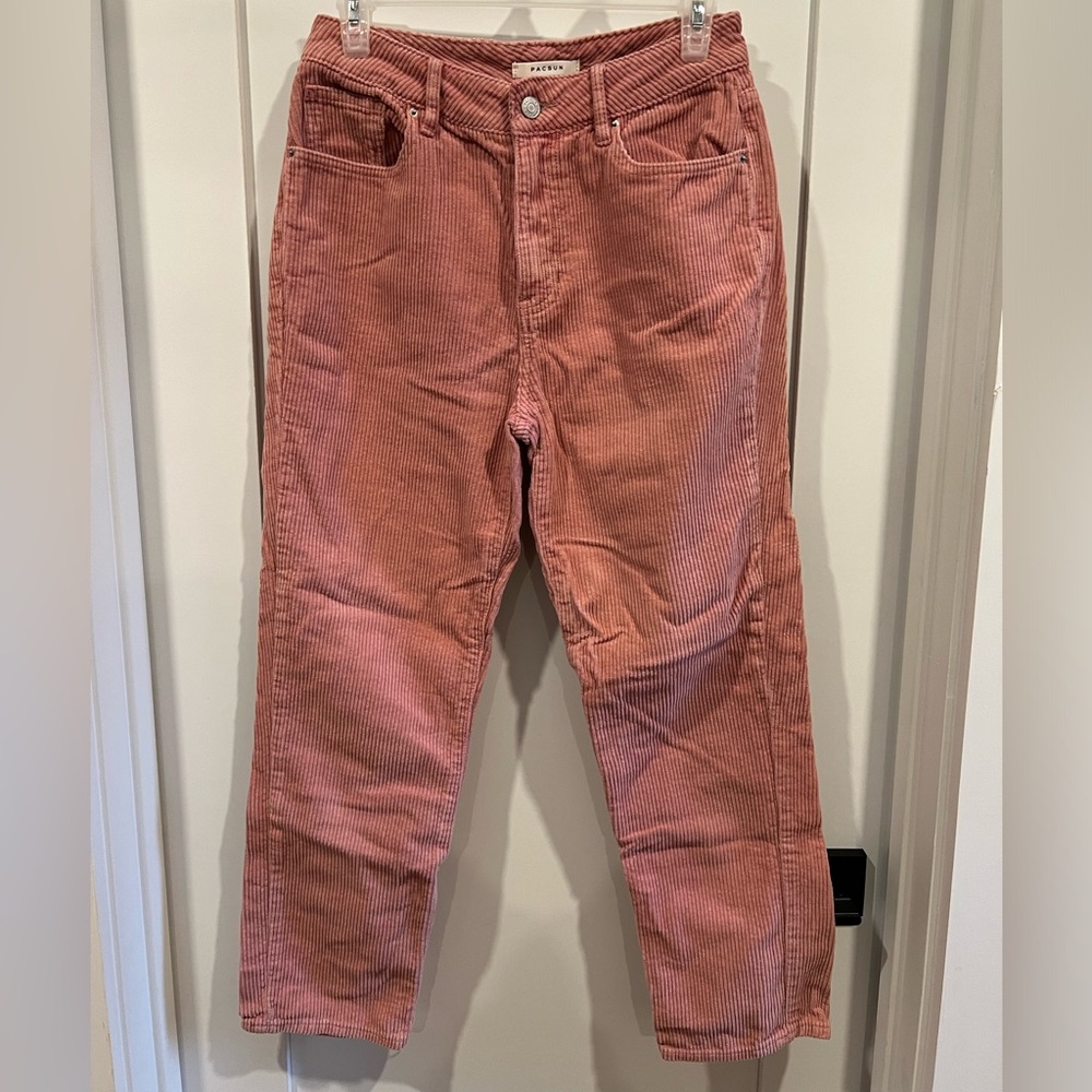 PacSun Pink Corduroy Mom Jean